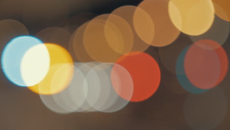 Unscharfe-Lichter-Der-Nächtlichen-Stadt,-Buntes-Bokeh