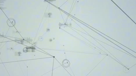 animación del procesamiento de datos y redes de conexiones