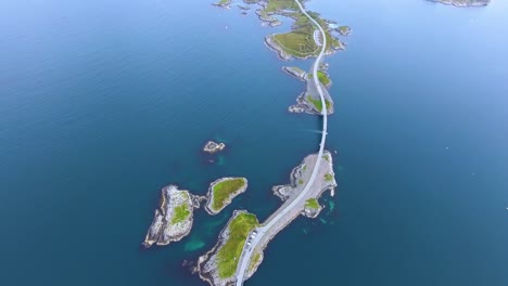 atlantic ocean road aerial footage norway