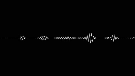 an audio visualization effect using white lines and dots on black background