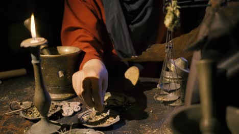 el laboratorio farmacéutico medieval.