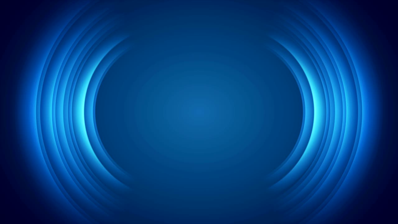 fondo de movimiento de tecnología azul brillante con formas redondas abstractas