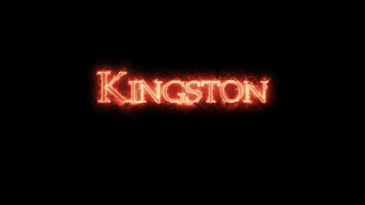 kingston escrito con fuego.