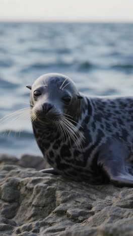 baby seal on rocks