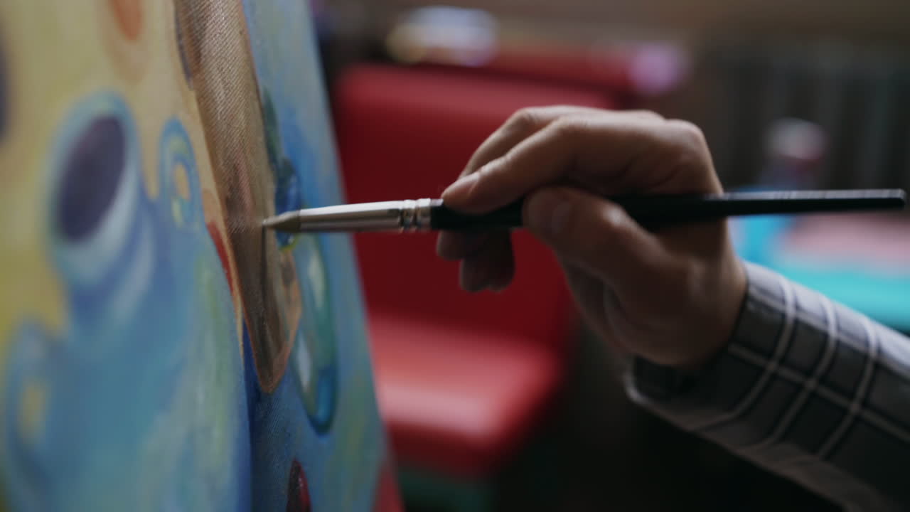 Artist Painting a Still Life