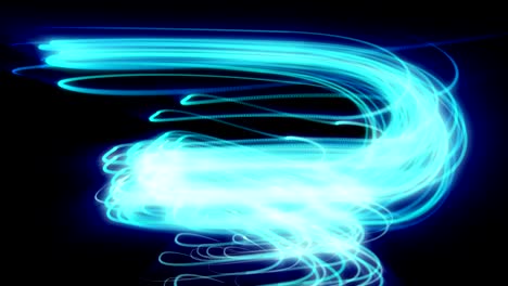 fast energy flying wave line with flash lights.