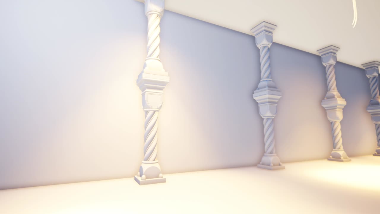 пустой коридор с колоннами дворец