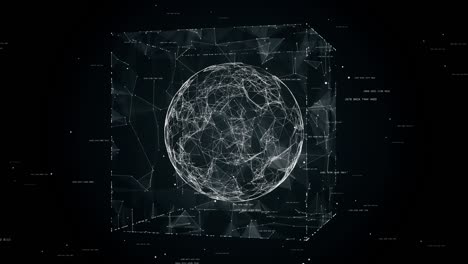 animación de bucle sin costuras de esfera en cubo
