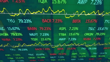 Animación-Del-Procesamiento-De-Datos-Del-Mercado-De-Valores-Contra-La-Bicicleta-En-La-Calle