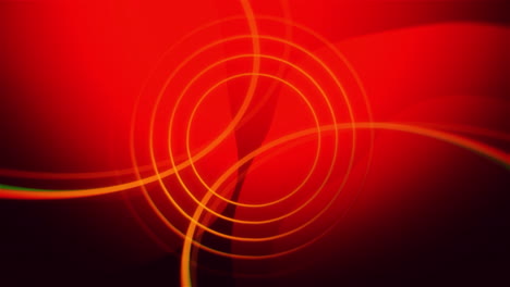 abstract red and golden circles design