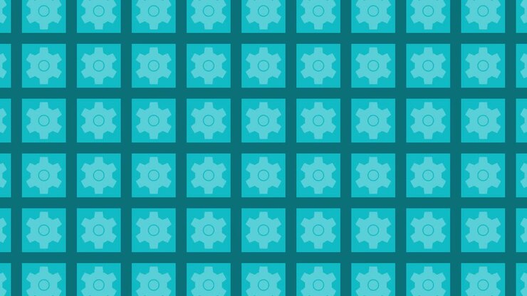 Teal Gears Pattern