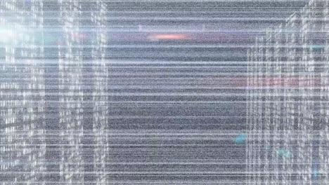 animation of digital interface on screen with lines and glitch