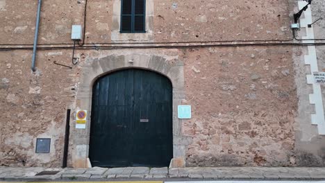 traditional architecture on the street of algaida, mallorca, spain