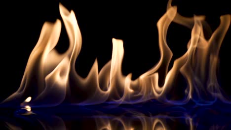 Burning Flames on a Dark Background