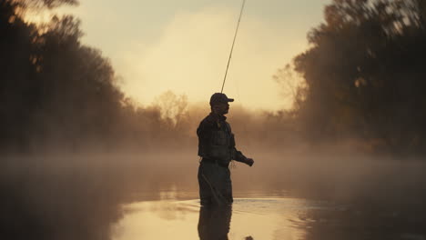 fisherman at sunrise