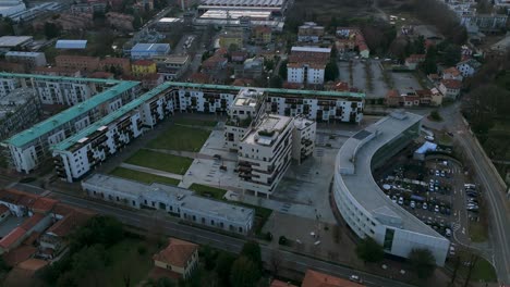 condominiums complex of vimercate city in province of monza in italy