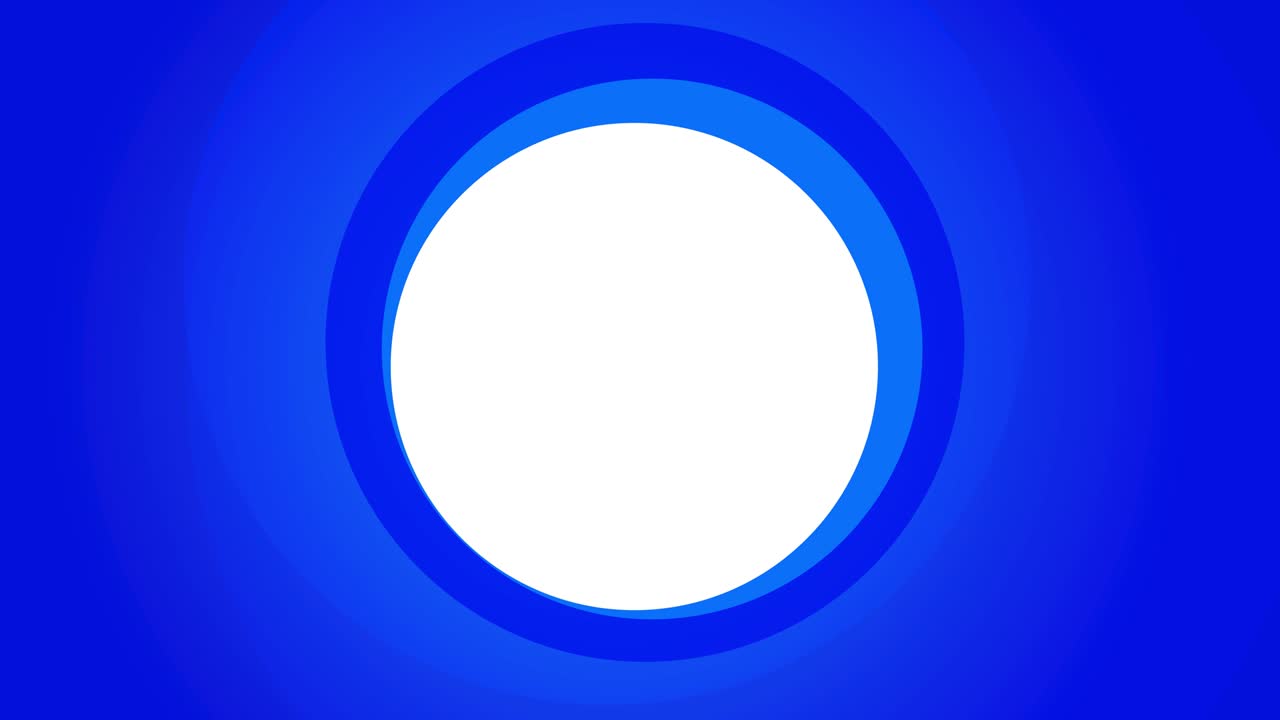 salvador de pantalla animado en bucle sin problemas. las formas redondas azules giran al azar alrededor del centro de la pantalla.