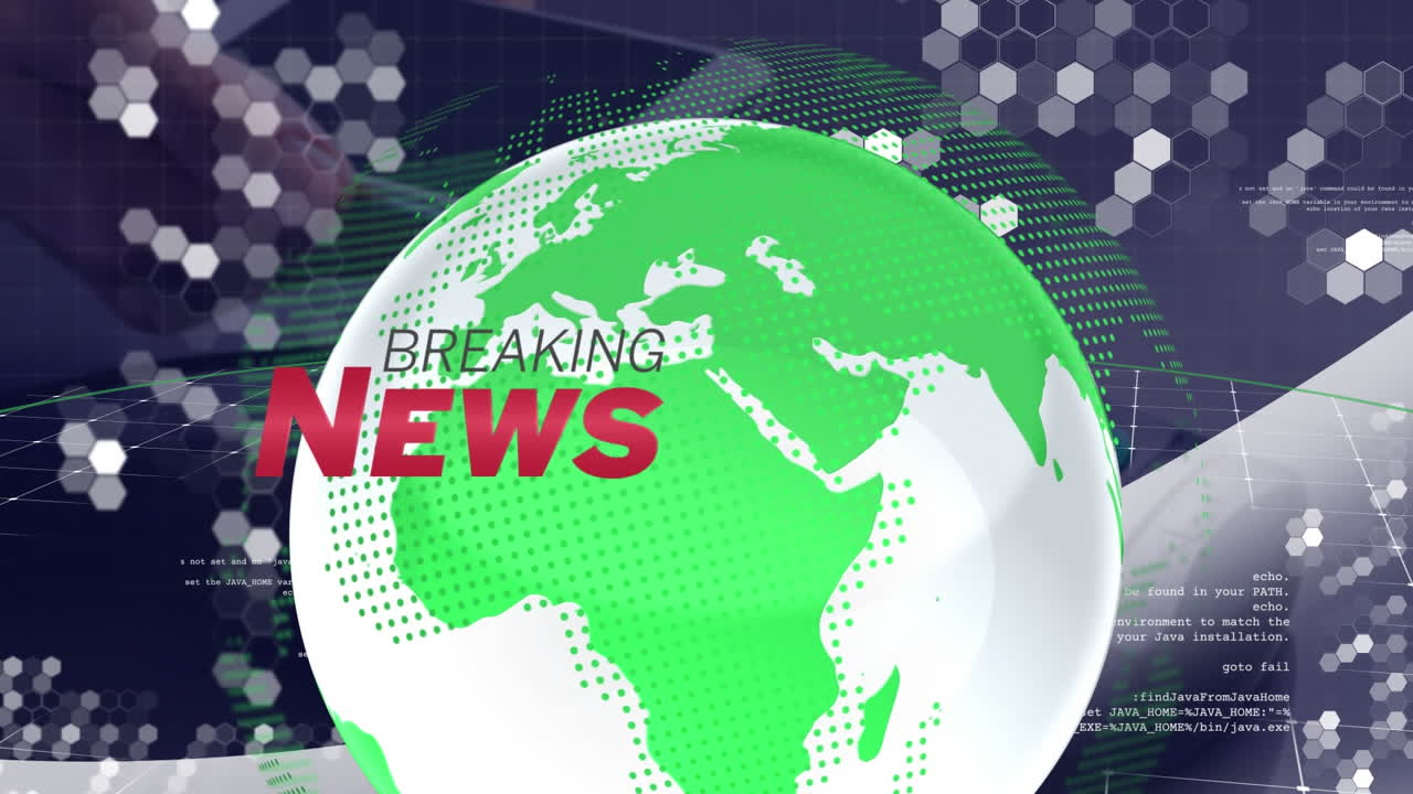 animación de noticias de última hora texto en todo el mundo