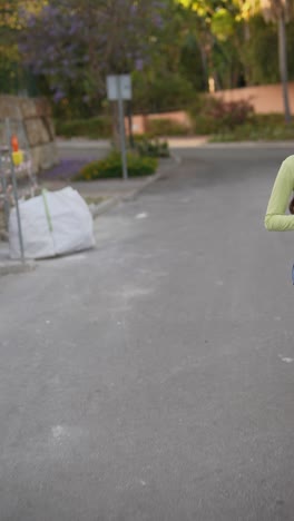 woman running outdoors