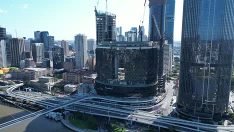 Toma-En-órbita-Del-Desarrollo-Del-Casino-Queens-Wharf-De-La-Ciudad-De-Brisbane