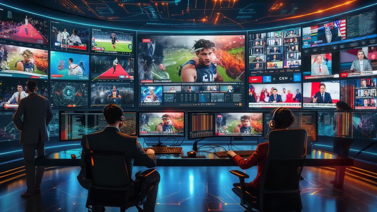 현대 뉴스 방송 컨트롤