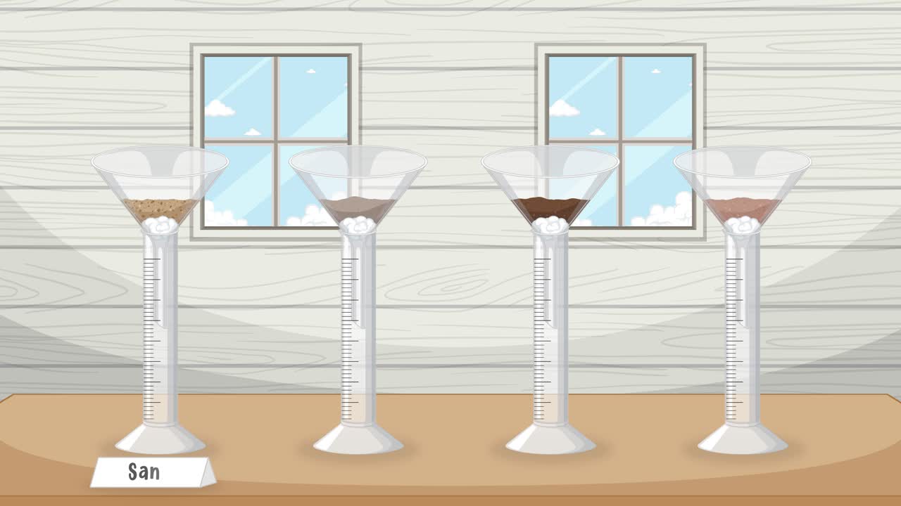 Comparing water drainage through different soil types