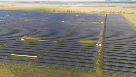 large solar farm aerial view