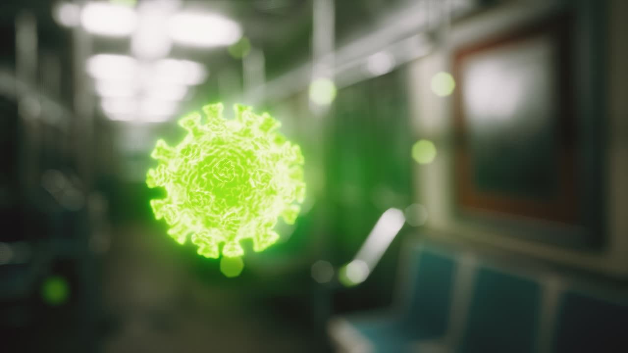 지하철 차량에서 코로나바이러스 코로나19 전염병