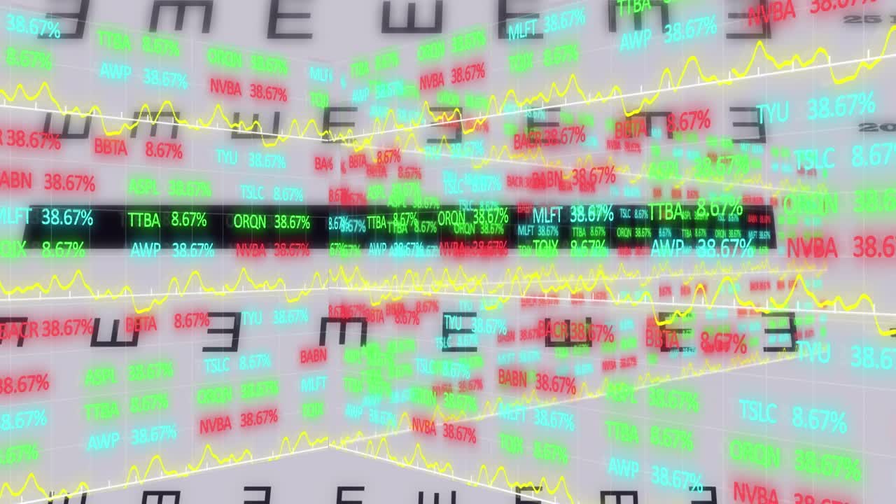 Animation of data processing over letters