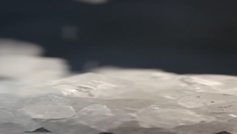 closeup of ice cubes