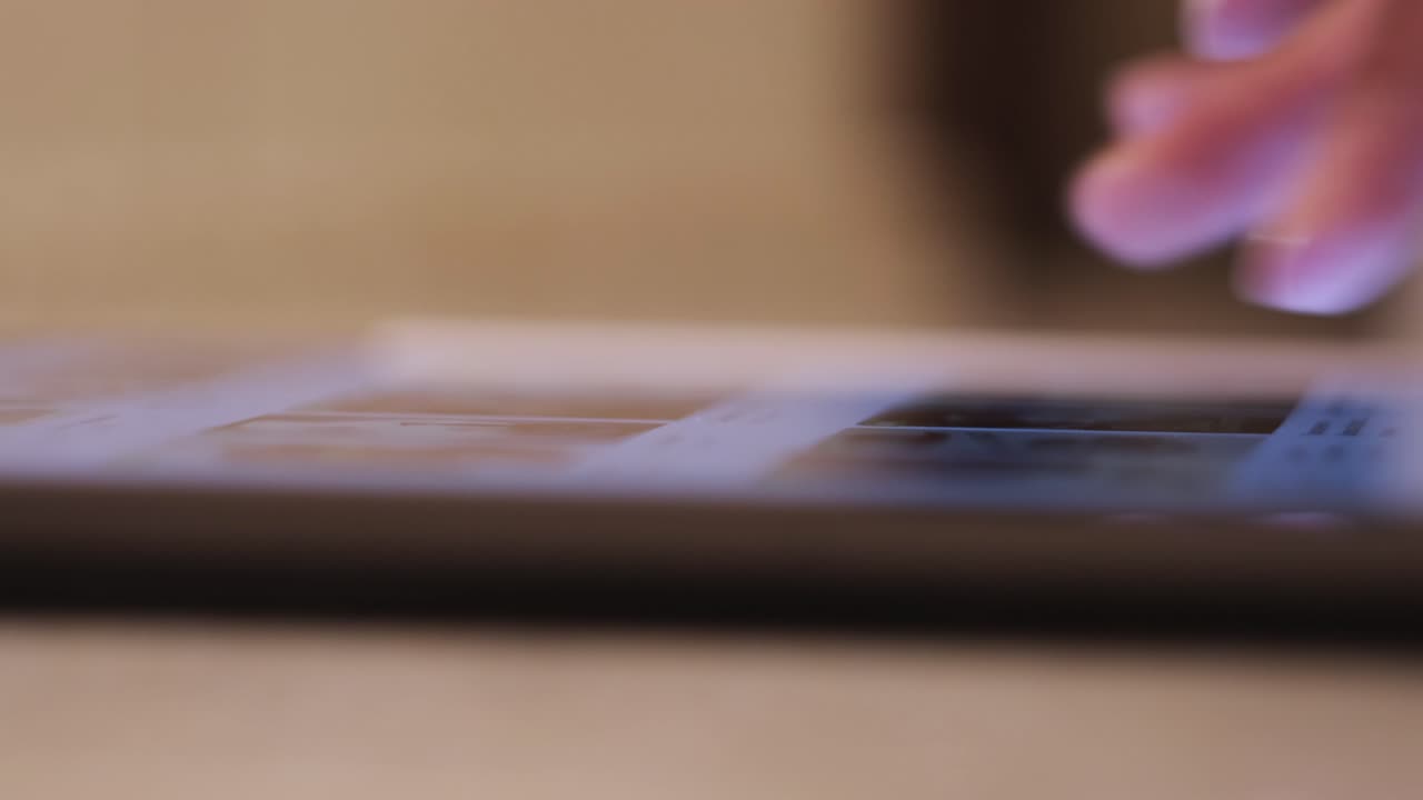 Person using a tablet