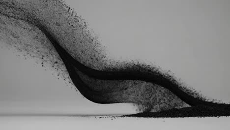 abstract black powder explosion