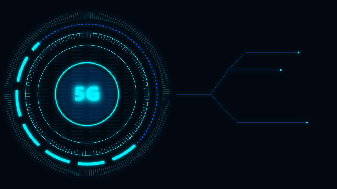 Digital 5G Network Interface HUD Animation