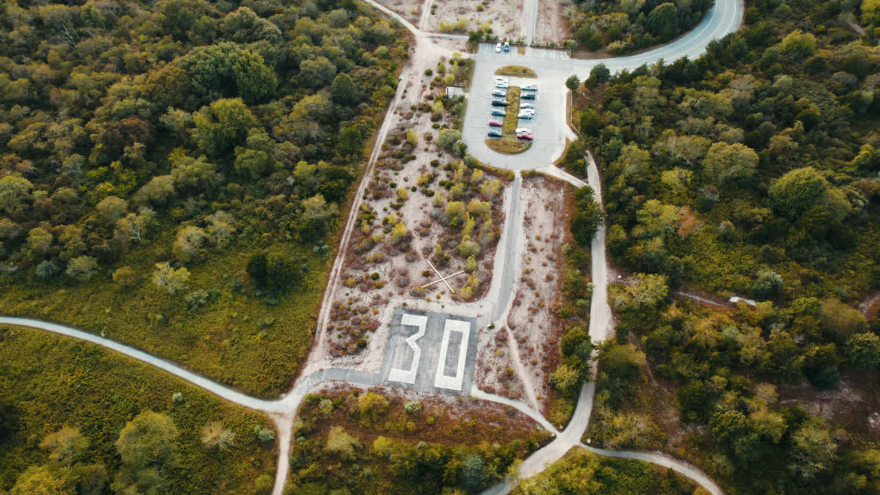 Aerial View of Abandoned Runway with Number 30