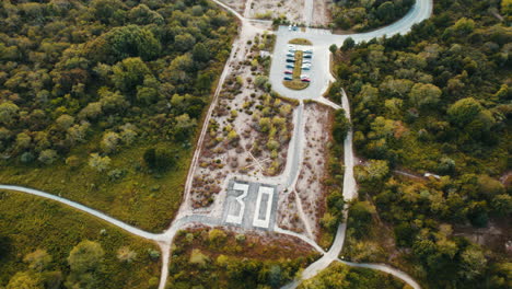 aerial view of abandoned runway with number 30
