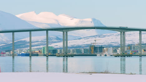 static shot of tromso bridge