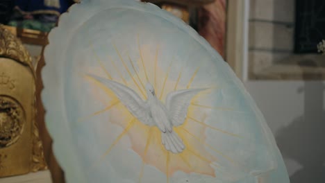 holy dove painting glowing with radiant spiritual light