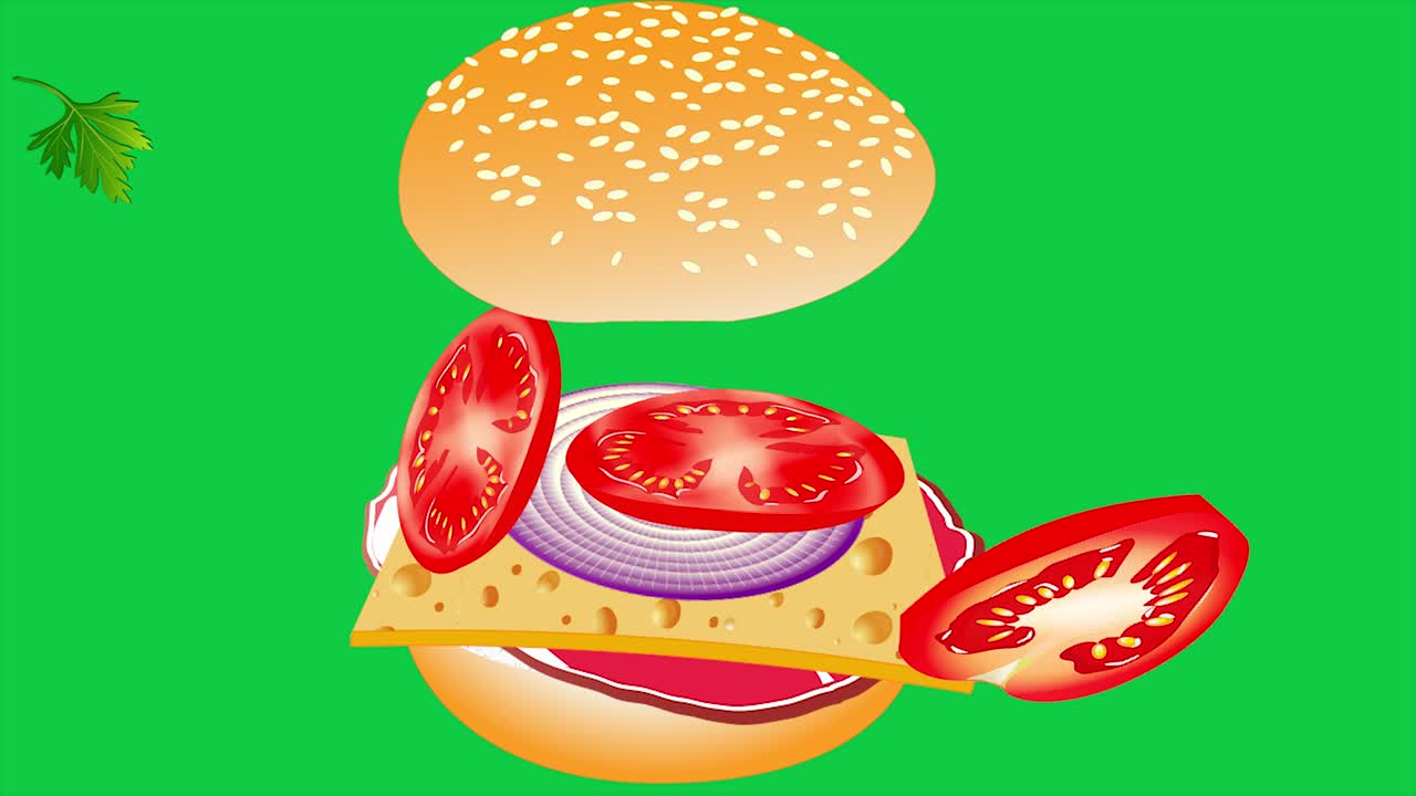 clipe de montagem de hambúrguer