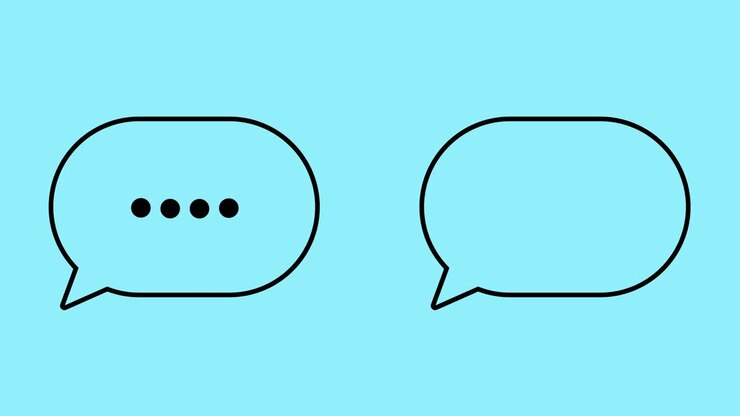 Speech bubbles, message clouds with circle loading bar animation, Alpha Channel (transparent background + Loop 4k)