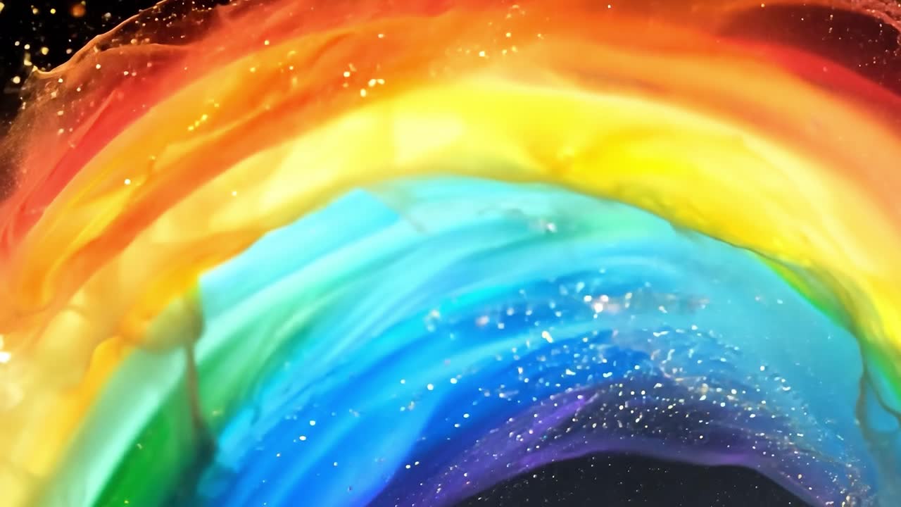 el arco iris abstracto se arremolina con brillo