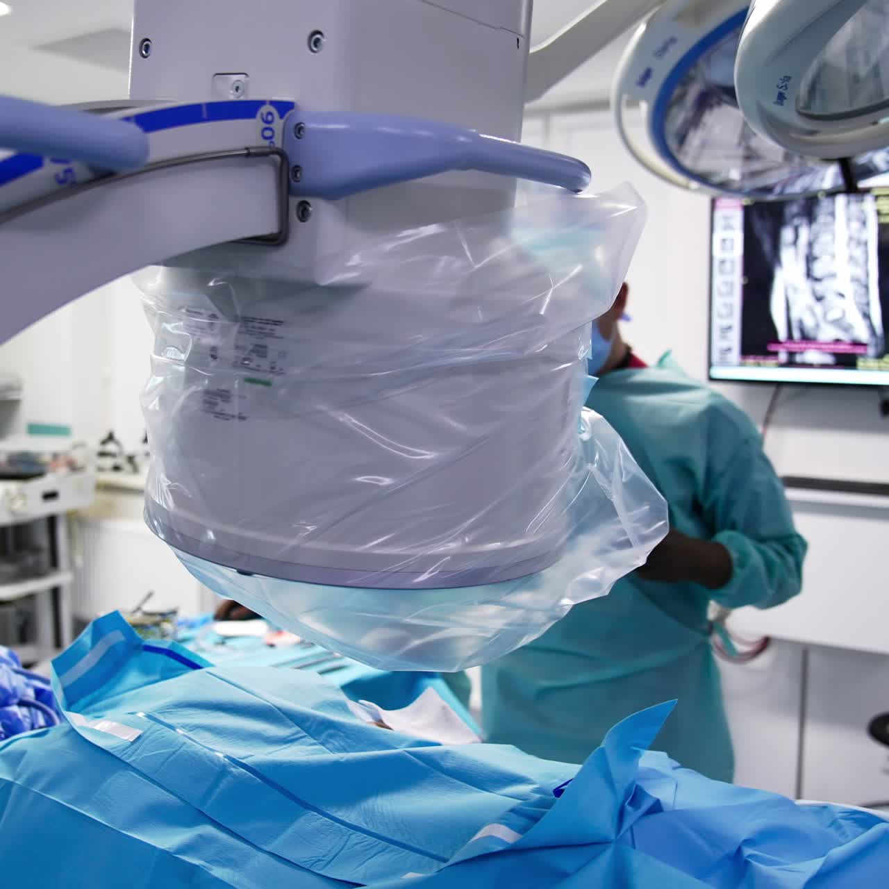 Neurosurgery modern emergency room. Medical neurosurgeon scientist