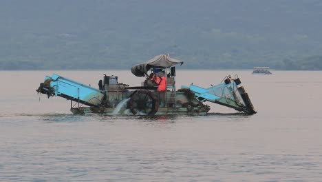 ship purifies water and collects trash and algae from the water. udaipur , also known as the city of lakes, is a city in the state of rajasthan in india.