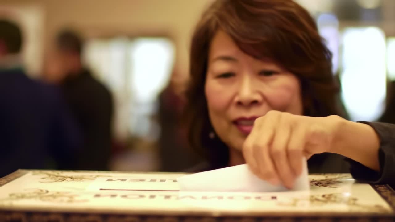 Engaging in Democracy: A Voter Casting a Ballot for the Upcoming Election Representing Citizen Participation and Community Values