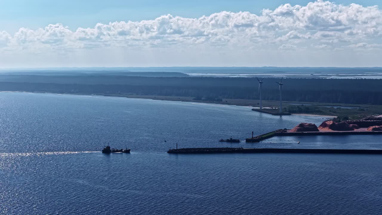 Port of Gdańsk Poland principal seaport located on the Baltic sea coast, aerial