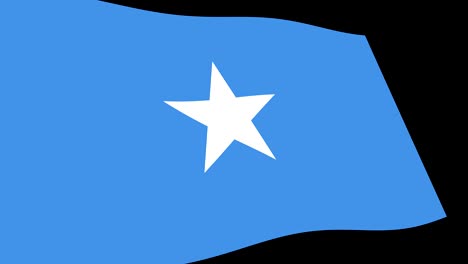 somalia flag slow waving in perspective, animation 4k footage