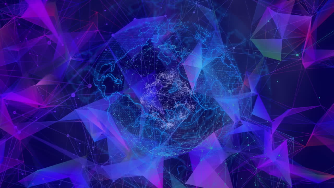 animación de las conexiones en todo el mundo