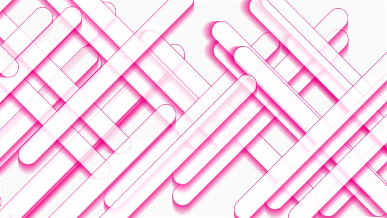 rayas rosas y blancas fondo de movimiento de tecnología abstracta