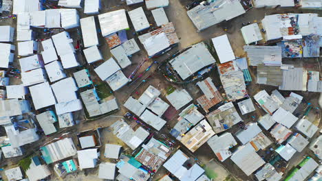 aerial view of a slum in south africa