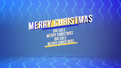 Modern-Merry-Christmas-text-on-blue-zigzag-geometric-pattern