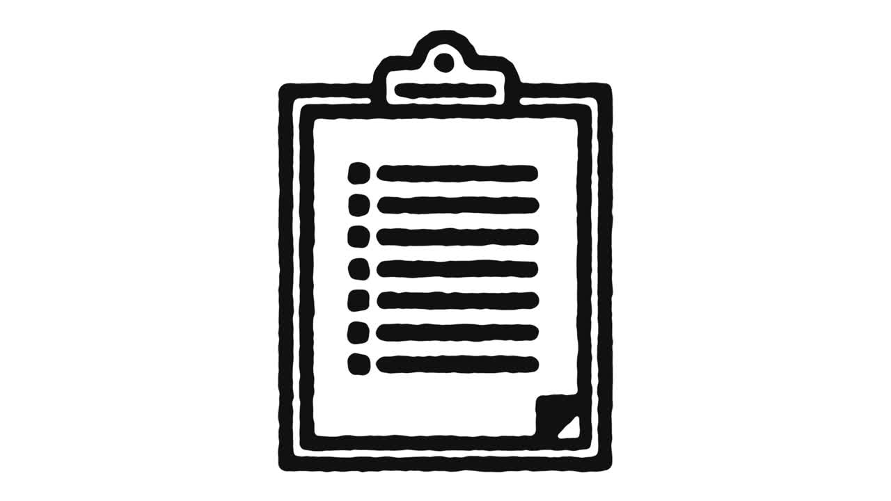 Instructions Icon Animation Footage & Alpha Channel